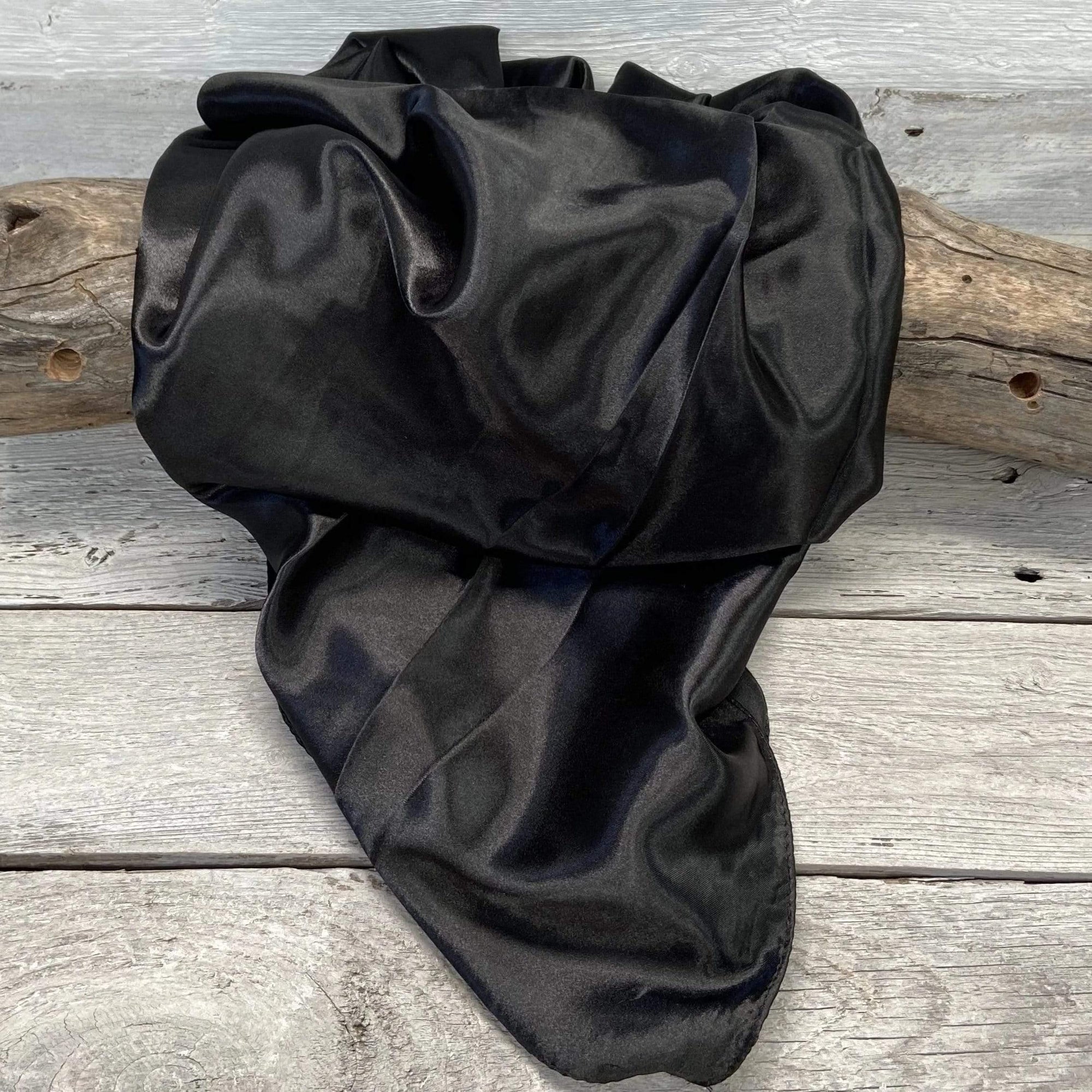 35X35"  Solid Black  Wild Rag / Scarf WRS4