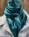 35X35"  Solid Teal  Wild Rag / Scarf WRS5