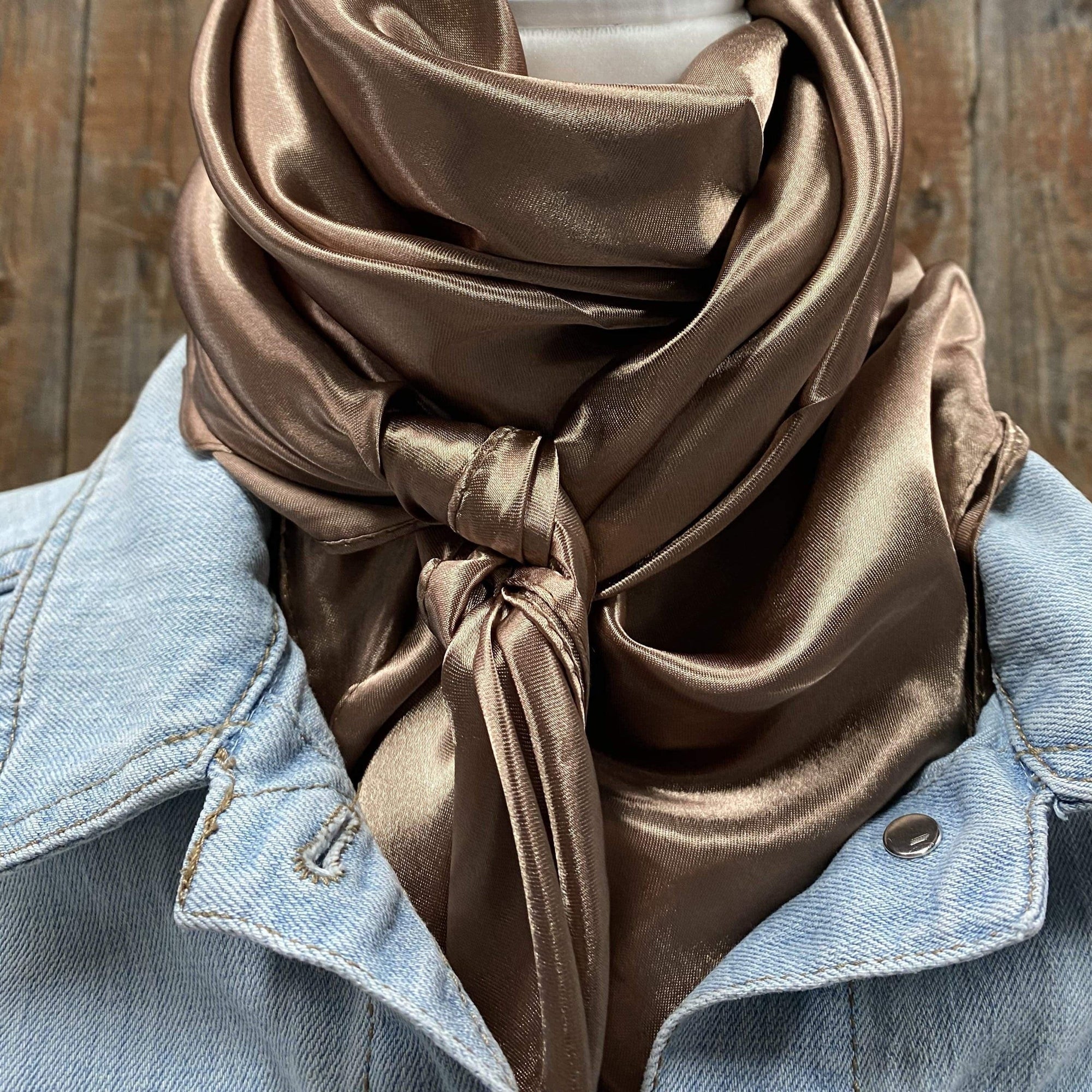 35X35"  Solid Tan  Wild Rag / Scarf WRS7