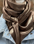 35X35"  Solid Tan  Wild Rag / Scarf WRS7