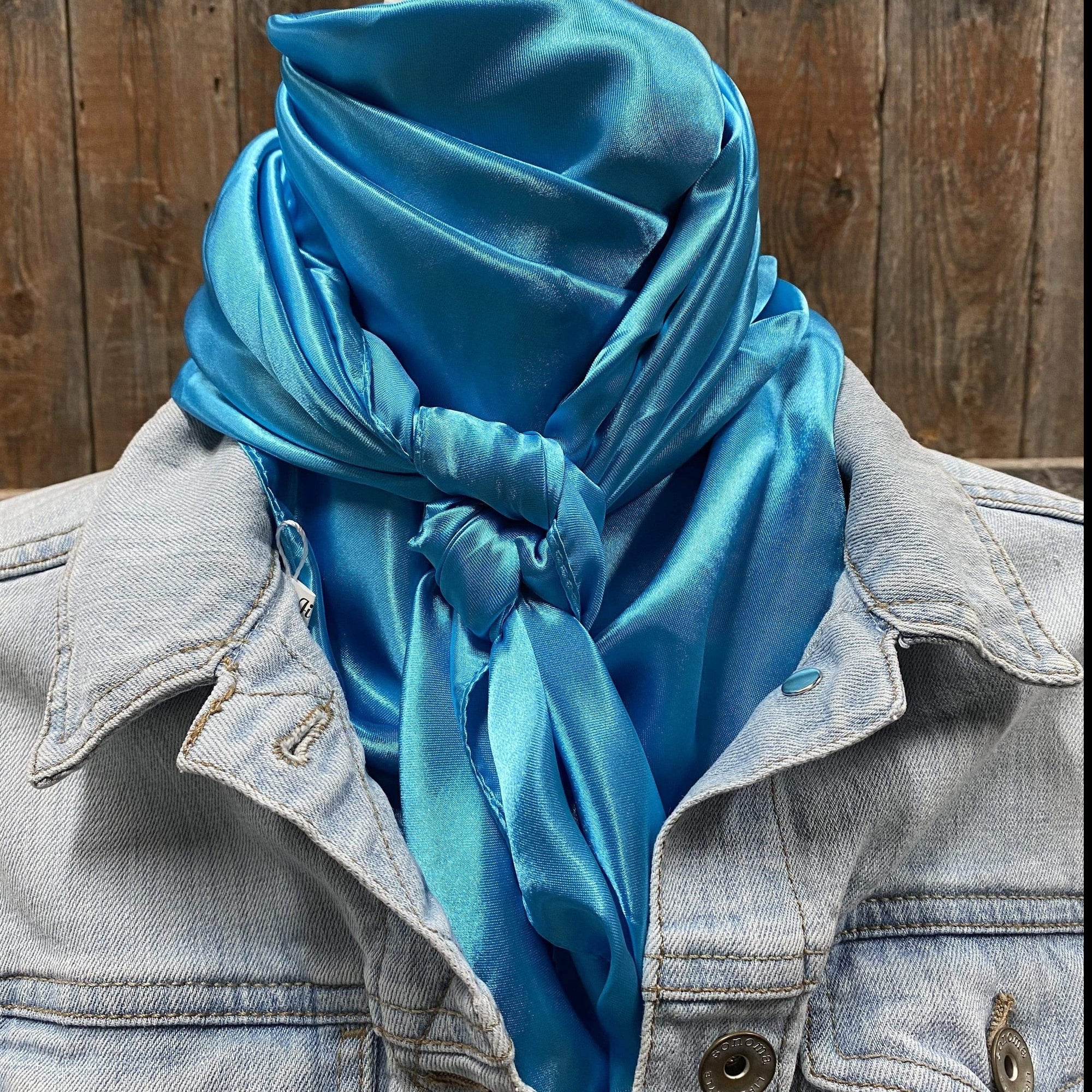 35X35"  Solid Aqua  Wild Rag / Scarf WRS8