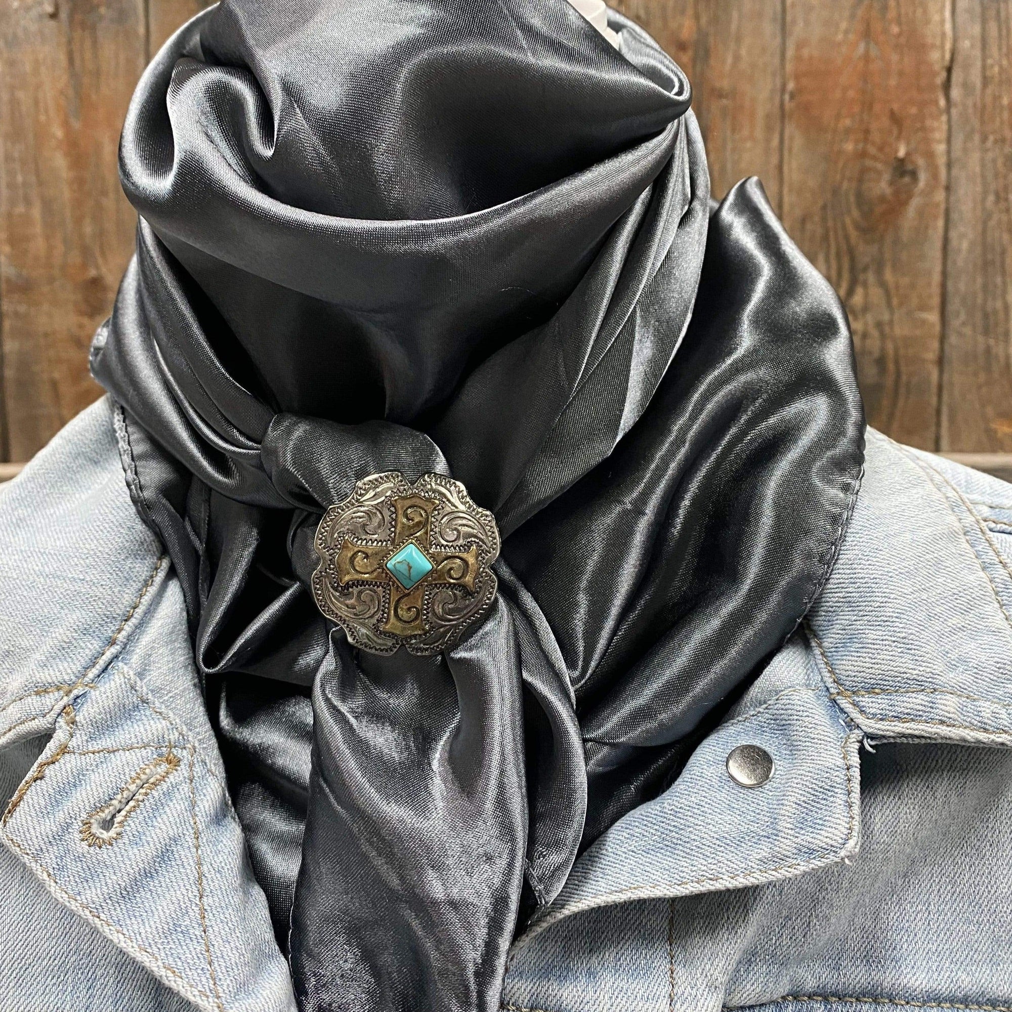 35X35" Solid Silver/Grey Wild Rag / Scarf -W189L Slide WRSC15B