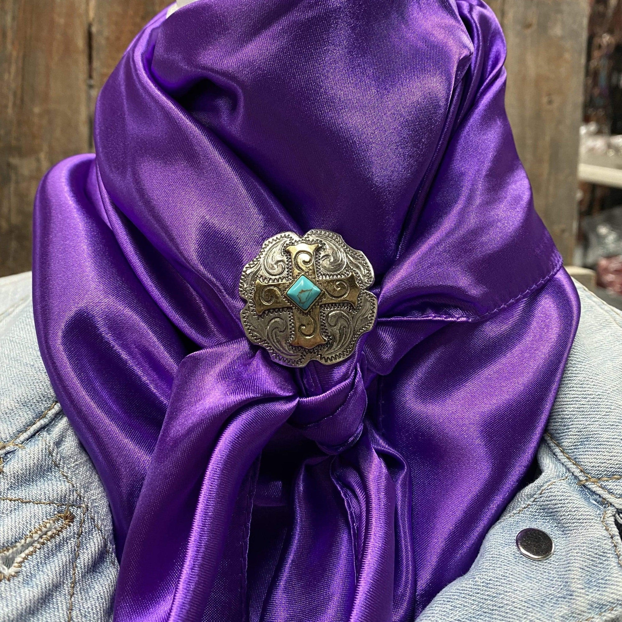 35X35"  Solid Purple Wild Rag / Scarf - W189L Slide WRSC1D