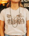 Wild West Cowboys Scene Graphic Tee