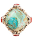 Wilder Blue Turquoise Golden Statement Ring