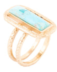 Willa Blue Turquoise Golden Statement Ring