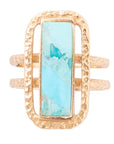 Willa Blue Turquoise Golden Statement Ring