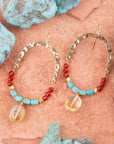 Windswept Turquoise Loop Earrings