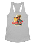 Saddle Up! Vintage Western Women’s Fitted Racerback Tank Top