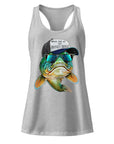 Honey Hole Fish Women’s Fitted Racerback Tank Top