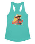 Saddle Up! Vintage Western Women’s Fitted Racerback Tank Top
