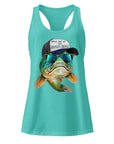 Honey Hole Fish Women’s Fitted Racerback Tank Top