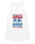 Make America Cowboy Again Women’s fitted Racerback Tank Top