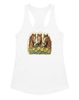 Horse Trio Women’s Fitted Racerback Tank Top