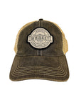 I Wonder if Whiskey Thinks About Me Too Distressed Snap Back Trucker Hat