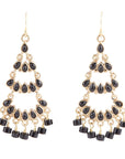 Xavier Black Onyx Chandelier Earrings