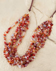 Xavier Carnelian Multi-Strand Necklace