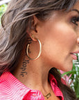 Matte Finish Large Hoop Earrings