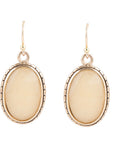 Yellow Agate Faceted Oval Earring