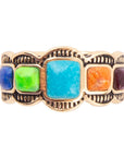 Zion Blue Turquoise Colorful Golden Ring