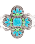 Zion Blue Turquoise Sterling Silver Cuff Bracelet