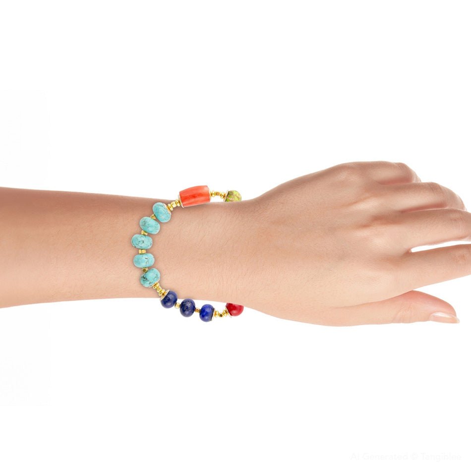 Zion Multi-Color Chunky Stretch Bracelet