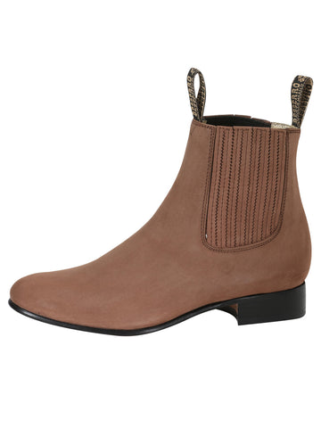 El Besserro Charro Boot - Nobuck Camel 204