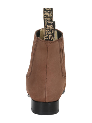 El Besserro Charro Boot - Nobuck Camel 204