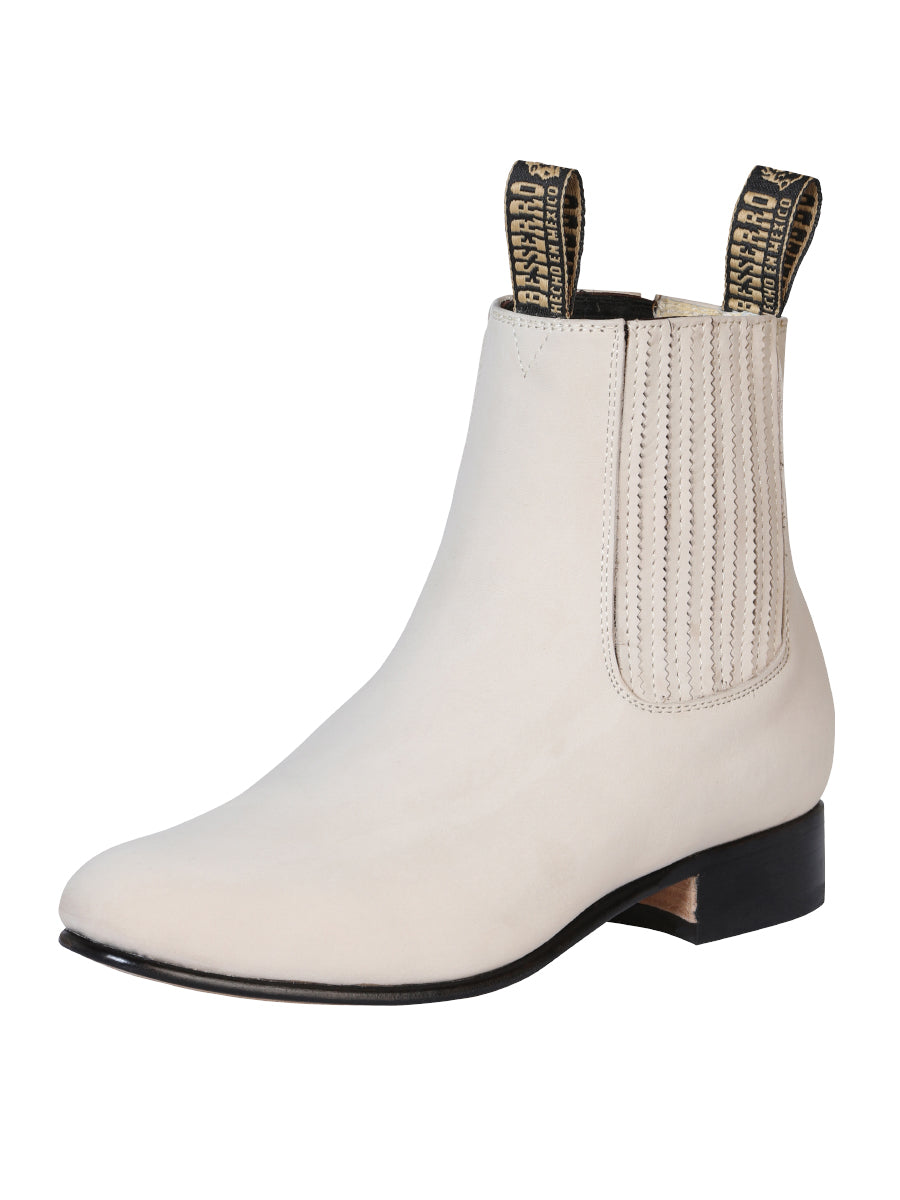 El Besserro Charro Boot - Nobuck Bone 205