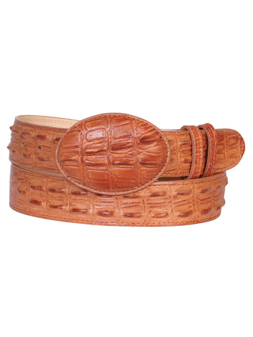 Cowboy Belt - El Senor de los Cielos - ImitationTail allgator - Cognac 685