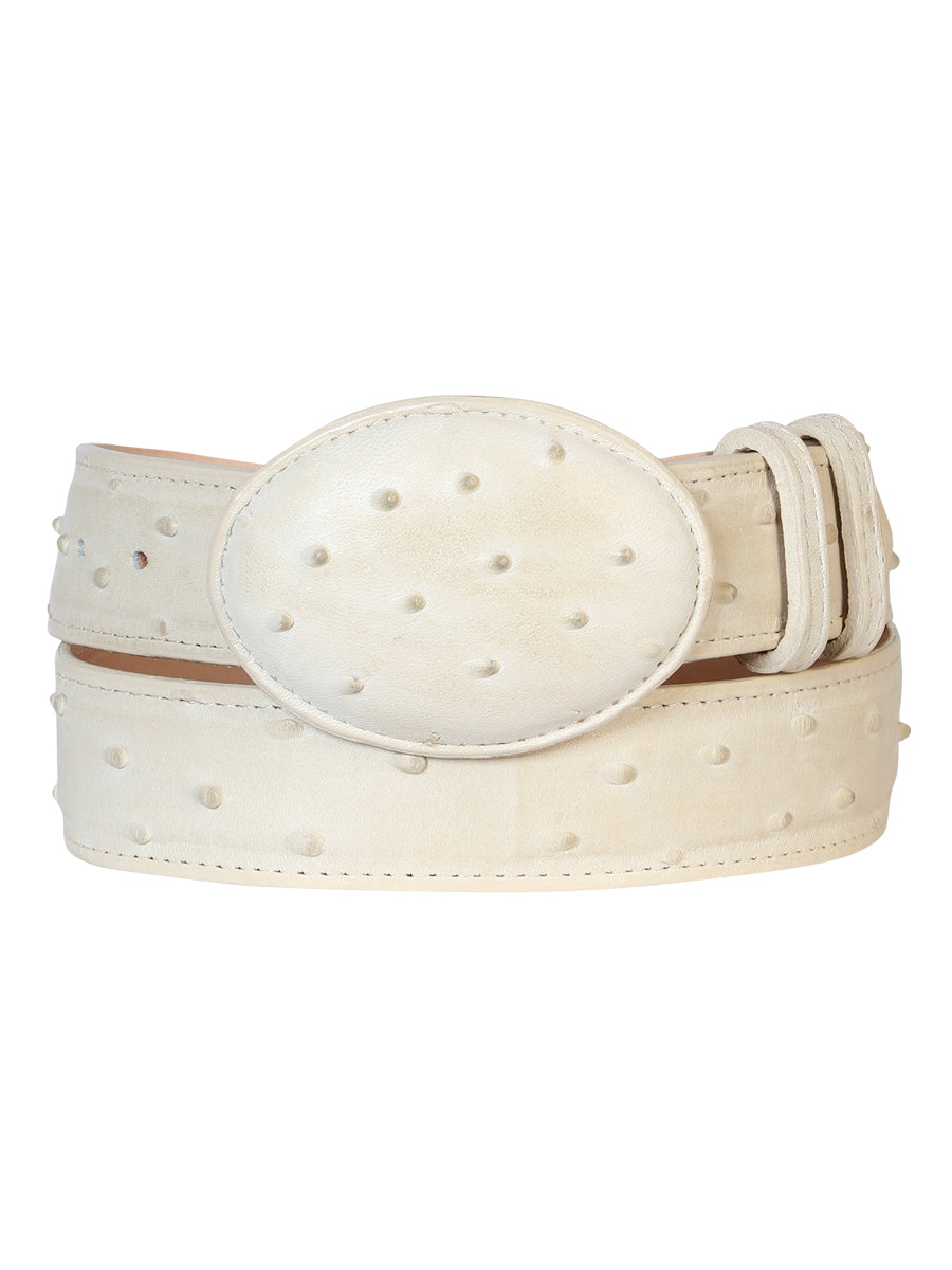 Cowboy Belt - El Senor de los Cielos - Imitation Ostrich - Bone 700