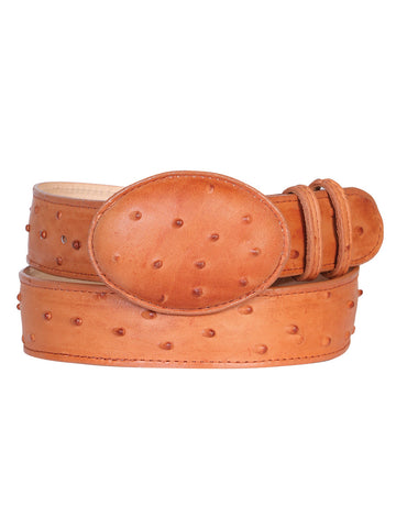 Cowboy Belt - El Senor de los Cielos - Imitation Ostrich - Cognac 703