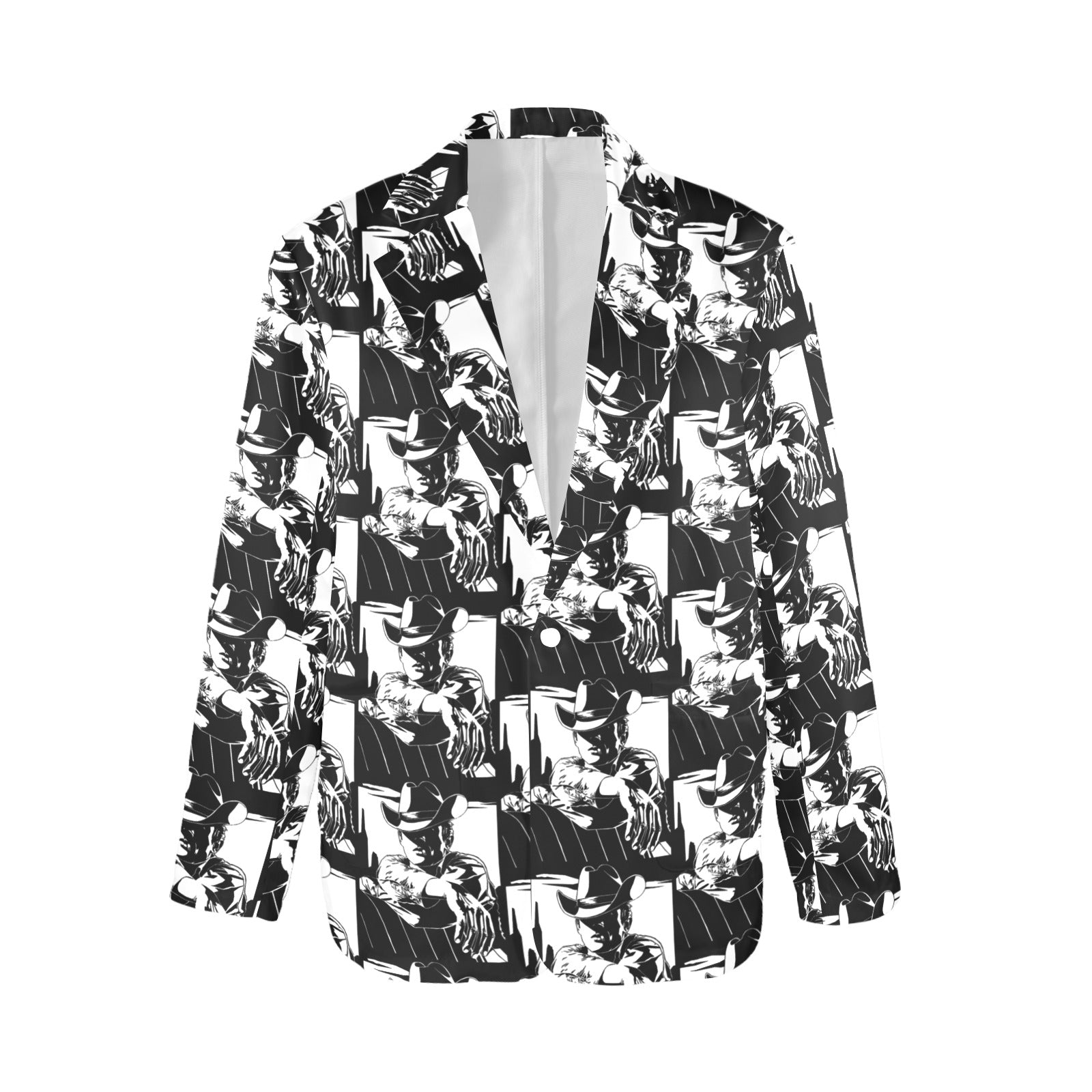 Black White Cowboy Women&#39;s Western Blazer
