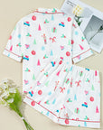 Christmas Short Sleeve Shirt and Shorts Pajama Set