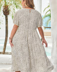 Kaylani Plus Size Leopard Print Flared Dress