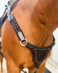 Bar-B Pink on Black BuckStitch Betty Bikini Breast Collar
