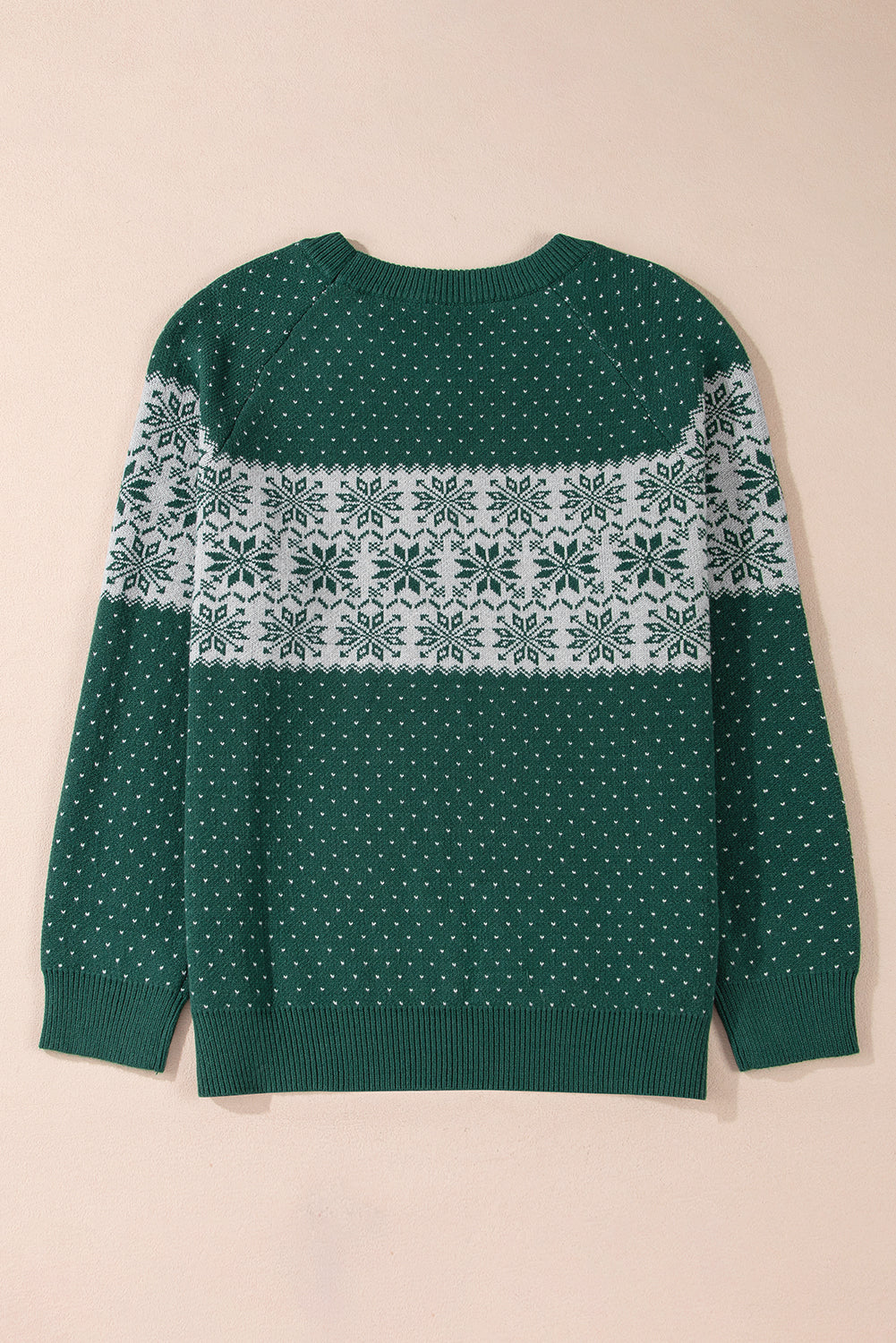 Plus Size Christmas Snowflake Crewneck Sweater