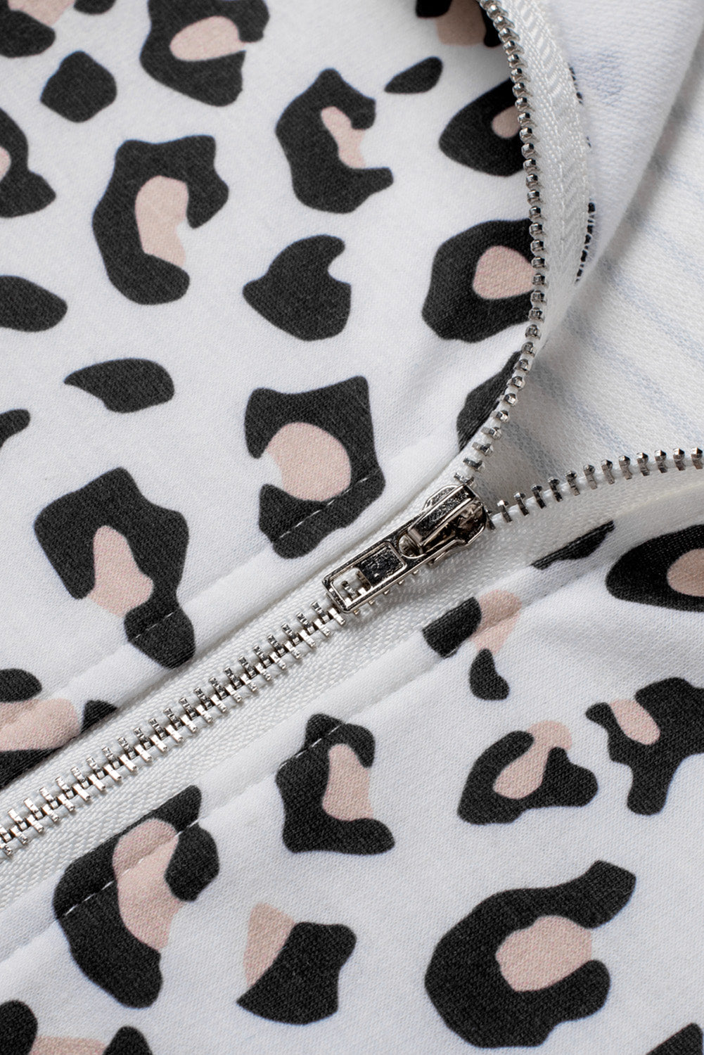 Amelia Zipper Collar Striped Sweatshirt