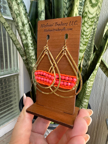 Elevate Your Style with Goldie Double Hoop Coral Earrings