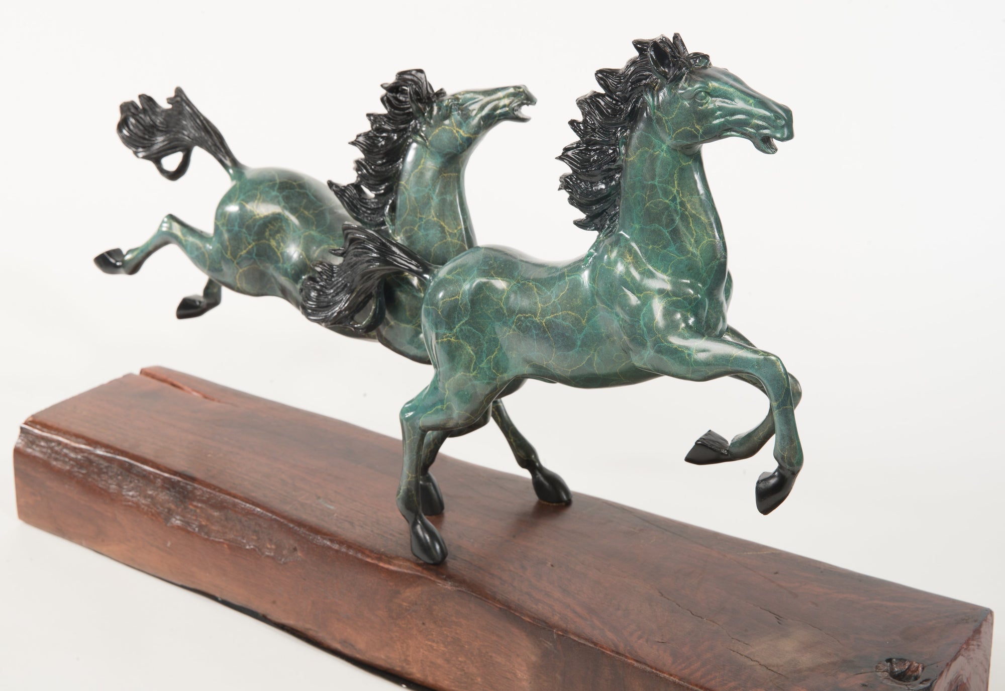 Arabian Horses Galloping Western Equestrian Art Bronze Limited Edtion Sculpture