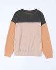 Colorblock Ribbed Long Sleeve Top