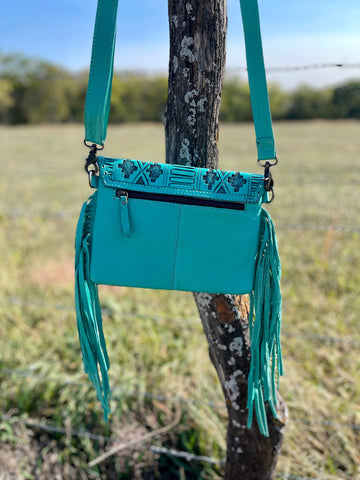 Tooled In Turquoise Crossbody