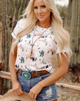 Zariah Western Short Sleeve Top