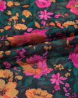 Floral Mesh Short Sleeve Top
