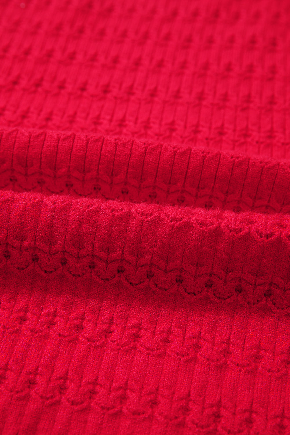 Kay Knit Ribbed Cuffs Crew Neck Sweater