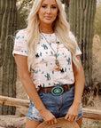 Zariah Western Short Sleeve Top