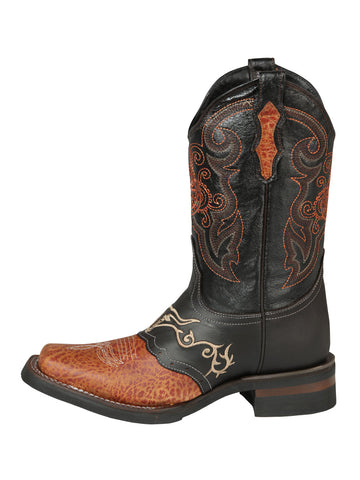 El General Rodeo Boot - Crazy Wine with Embroidery 40667