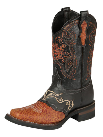 El General Rodeo Boot - Crazy Wine with Embroidery 40667