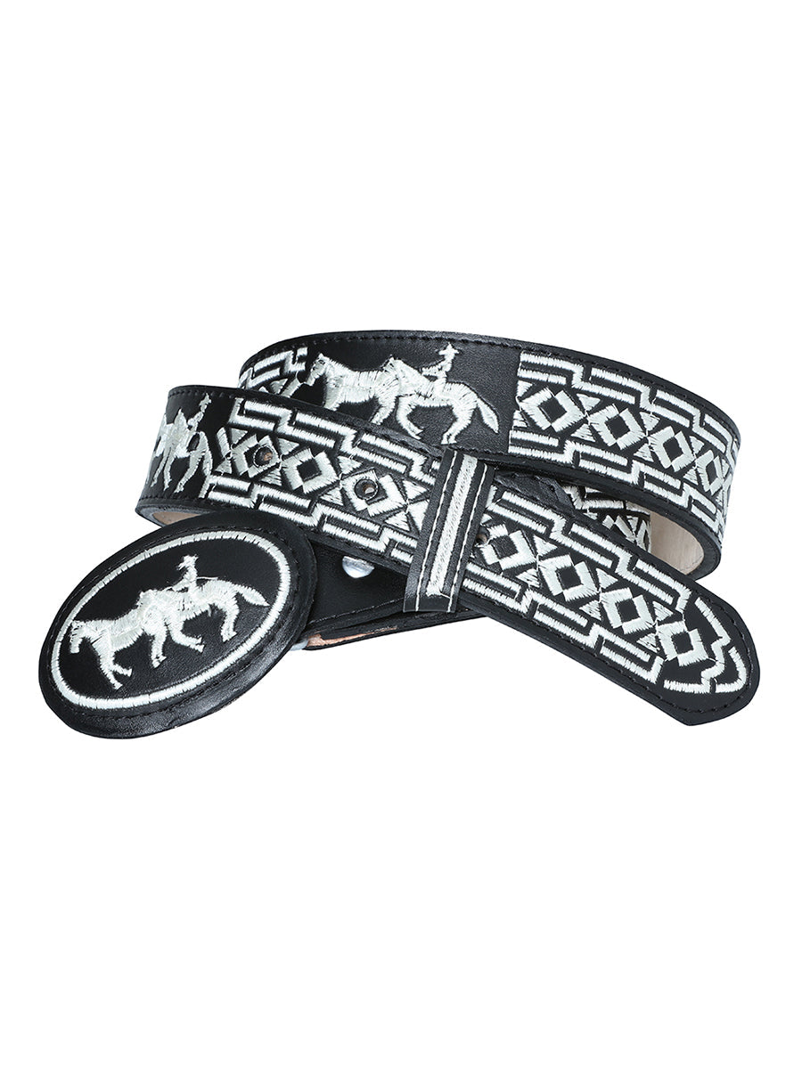 Cowboy Belt - El Senor de los Cielos - Horse - Black 41690