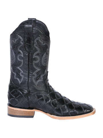 El General Rodeo Boot - Imit Pirarucu - Black 41792